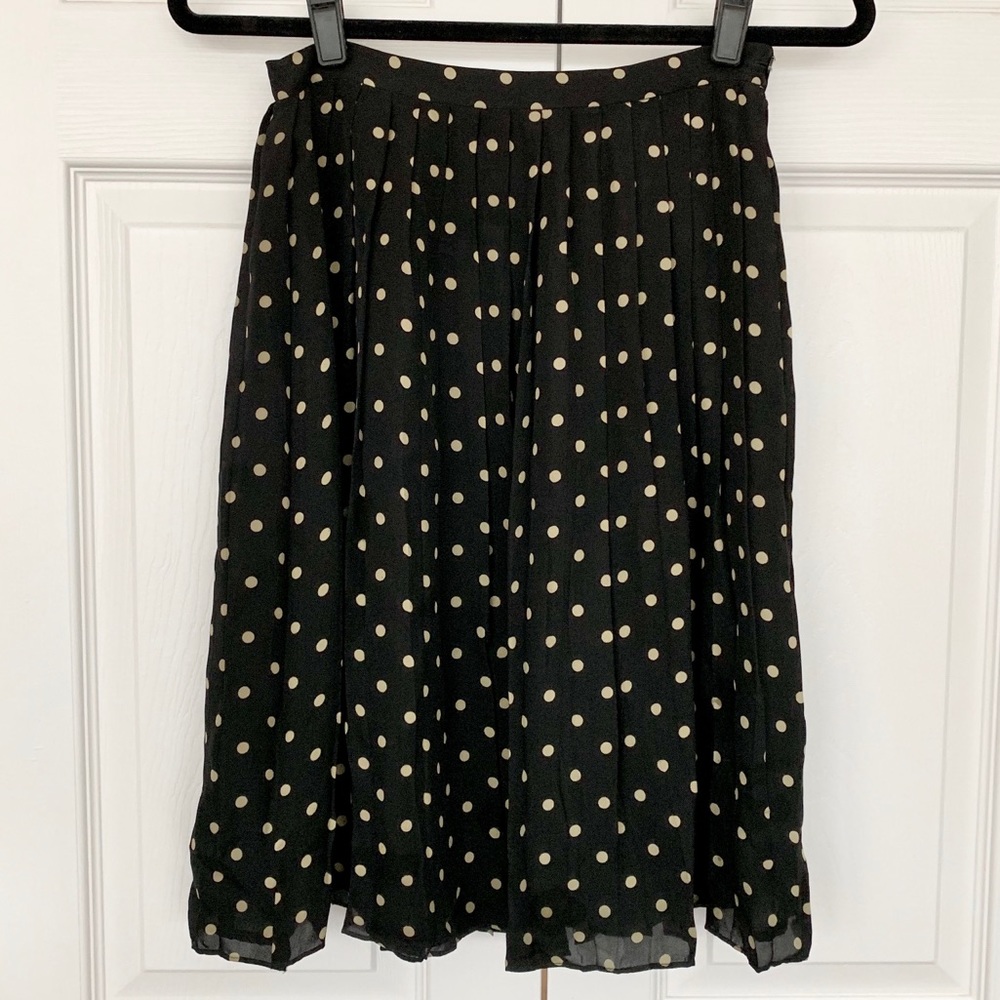 Kate Hill Petites 100% Silk Pleated Skirt